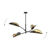 Lampa sufitowa LOTUS 4 BLACK/GOLD