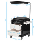 Pomocnik - taboret do pedicure 16 plus czarny/biały 125885