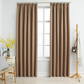 vidaXL Zasłony zaciemniające z haczykami, 2 szt., taupe, 140x225 cm
