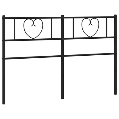 Metalowe wymienne wezgłowie, czarne, 160 cm