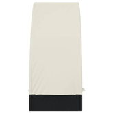 vidaXL Leżak z półokrągłym daszkiem, czarny, 211x57x140 cm, rattan PE