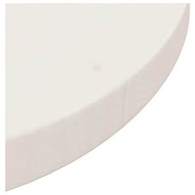 Blat stołu, biały, Ø30x2,5 cm, lite drewno sosnowe