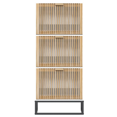 Szafka na buty, biała, 52x25x120 cm, materiał drewnopochodny