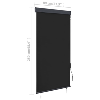 vidaXL Roleta zewnętrzna, 80x250 cm, antracytowa