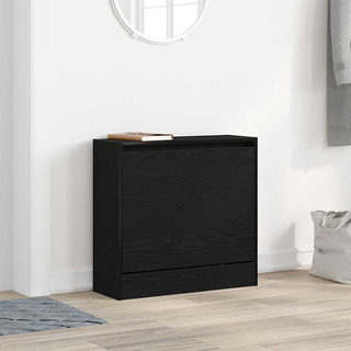Szafka na buty z półką z drzwiami Czarny Dąb 60 x 21 x 57 cm