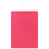 Torby papierowe 250 szt. z uchwytami Różowe 32x17x44 cm