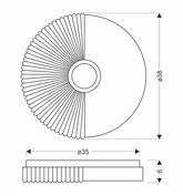 Sunny Lampa Sufitowa Plafon 24W Led 38Cm Biały 4000K