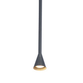 Lampa wisząca tuba Tucson szara pojedyncza GU10 metalowa