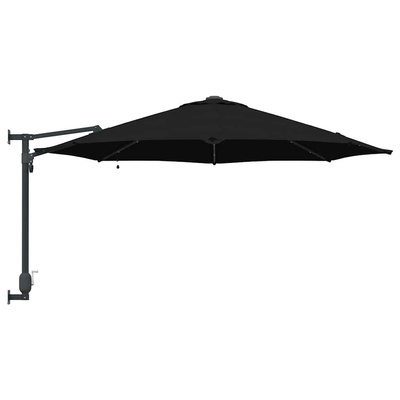 Parasolka ogrodowa Czarny 248 x 248 x 148 cm Poliester i Stal