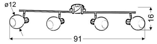 LAMPA ŚCIENNA  CANDELLUX AVILA 94-07124 LISTWA  E14 MOSIĄDZ