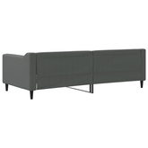 Sofa z funkcją spania, ciemnoszara, 90x200 cm, obita tkaniną