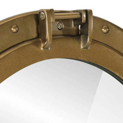 vidaXL Lustro wiszące w kształcie bulaja, Ø50 cm, aluminium i szkło