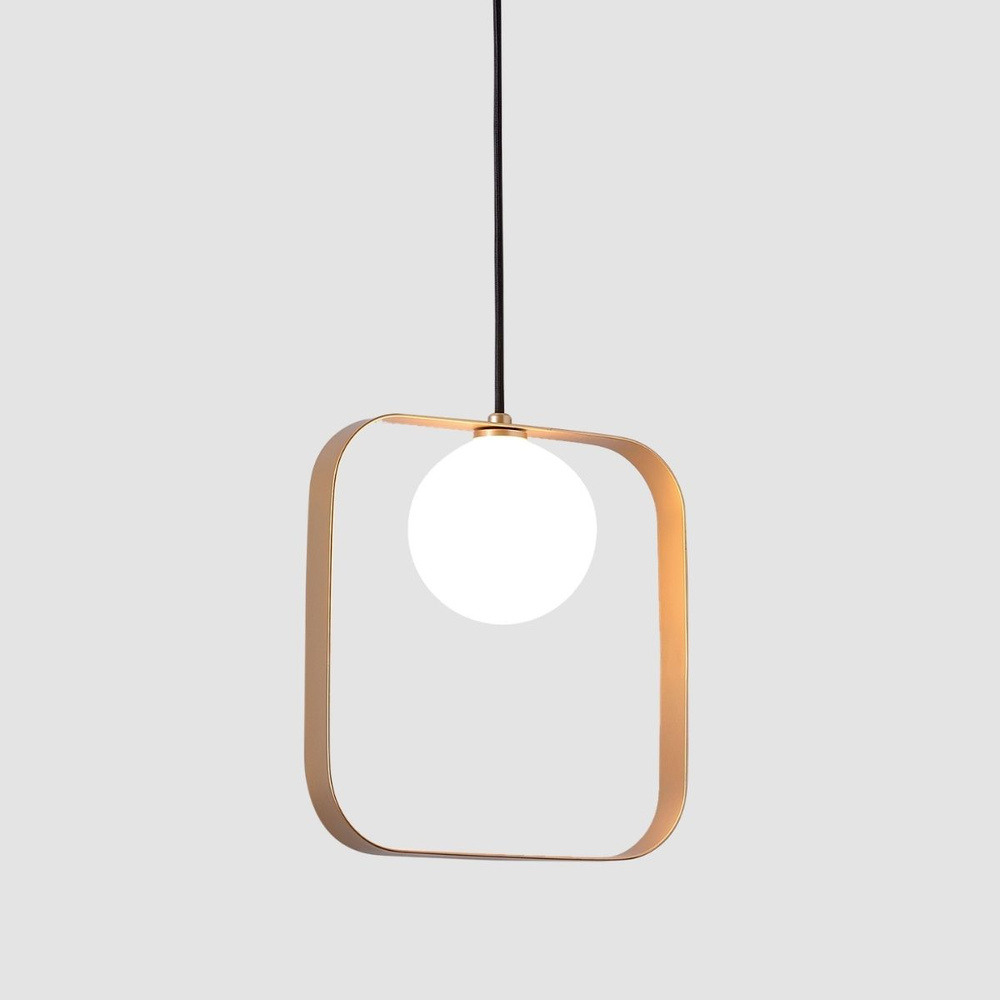 Lampa wisząca złota kwadrat Tula Ledea 50101073