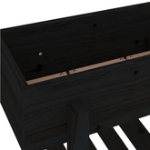 vidaXL Donica ogrodowa, czarna, 62x30x69 cm, lite drewno sosnowe