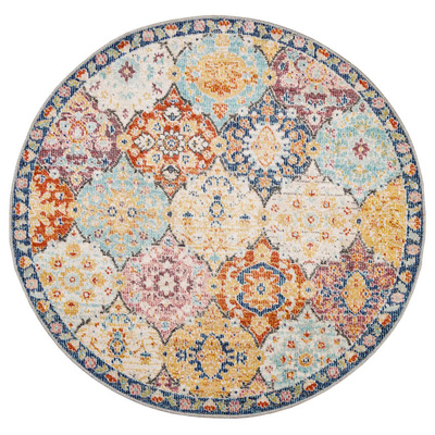 vidaXL Dywan ARBIZU do pomieszczeń i na zewnątrz, vintage, Ø 120 cm