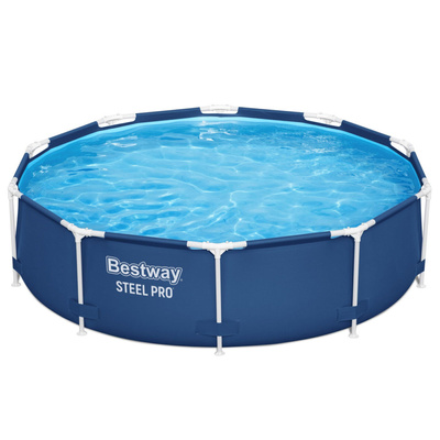 Basen Ogrodowy Stelażowy 305 x 76 cm Niebieski Klasyczny Bestway 56677