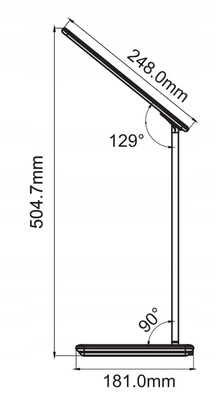 Lampka biurkowa GTRITTON, Wireless Charging biała
