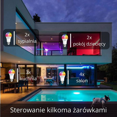 Blaupunkt Żarówka LED E27 9W Smart WIFI 3000K-6500K Multicolor
