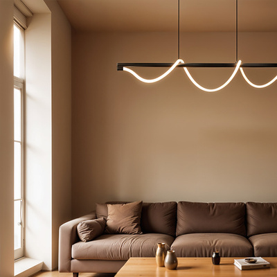 Lampa wisząca Serpente DDXZ004 55W czarna - wężyk gładki