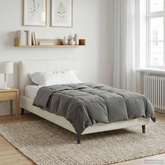 Kołdra na cały rok Jasnoszary 135 x 220 cm Mikrofibra