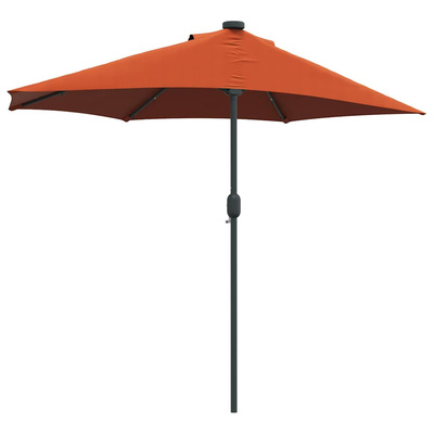 Parasolka ogrodowa terakota 294 x 150 x 223 cm Poliester i Stal