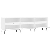vidaXL Szafka pod TV, biała, 150x30x44,5 cm, materiał drewnopochodny wariant 6