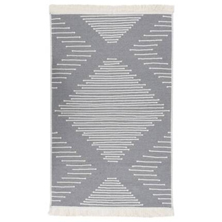 vidaXL Dywanik, ciemnoszary, 120x180 cm, bawełniany