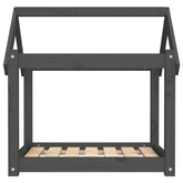 vidaXL Legowisko dla psa, szare, 71x55x70 cm, lite drewno sosnowe