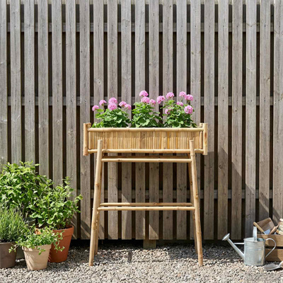 Doniczka ogrodowa z uchwytem Naturalny 100 x 38 x 114 cm Bambus
