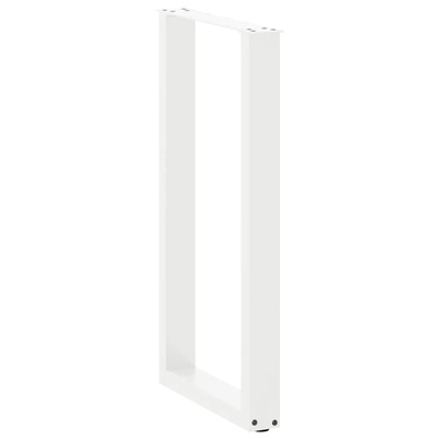 Nogi do stołu barowego w kształcie litery U 2 szt. Białe 40x(90-91) cm Stal