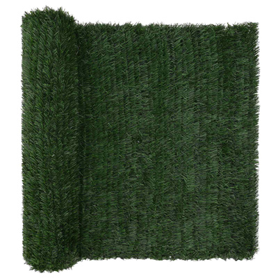 Sztuczne Ogrodzenie Ciemnozielony 1,5 x 4 m PVC i stal