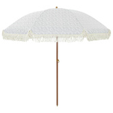 Parasol plażowy Szary i biały 205 x 205 x 210 cm