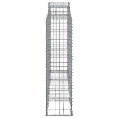 Kosze gabionowe, 11 szt, 300x50x180/200cm, galwanizowane żelazo