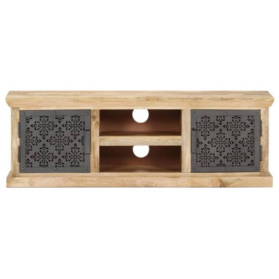 vidaXL Szafka pod TV ze stalowymi drzwiami, 120x30x40 cm, drewno mango