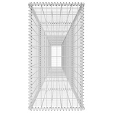 Ściana gabionowa z pokrywą, galwanizowana stal, 600x50x100 cm