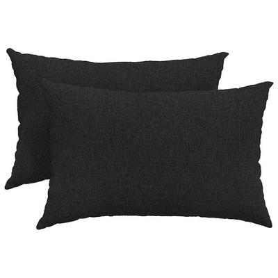 Poduszki na sofę 2 pcs Czarny 60 x 40 cm tkanina