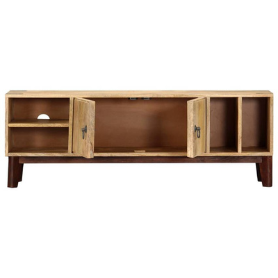 vidaXL Szafka pod TV, 130x30x46 cm, lite surowe drewno mango