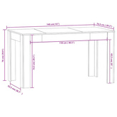 Stół jadalniany, kolor dąb sonoma, 140x74,5x76 cm
