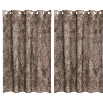 Zasłony z weluru 2 pcs Cappuccino 175 x 140 cm Aksamit