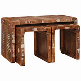 Stolik Nesting 3 szt. Brązowy 82 x 40 x 46 cm