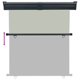 Markiza boczna na balkon, 175x250 cm, szara