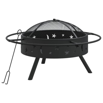 vidaXL Palenisko z pogrzebaczem, 70 cm, XXL, stal