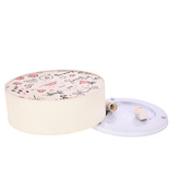 KIDDY lampa sufitowa 38 cm biały 2x40W E27 abażur paski beżowe