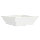 Doniczka ogrodowa 5 pcs Biały 50 x 50 x 15 cm Stal zimnogięta
