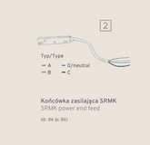 Końcówka Zasilająca Do Szyn Magnetycznych LL-SRMK Biała