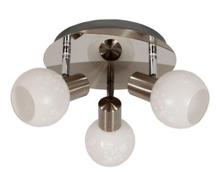 Lampa sufitowa Avila okrągła ze szklanymi kloszami regulowana 3-punktowa do kuchni