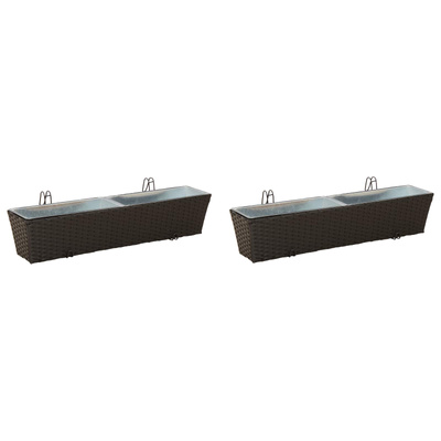 Balustrada 2 pcs 80 x 17 x 17 cm Metal