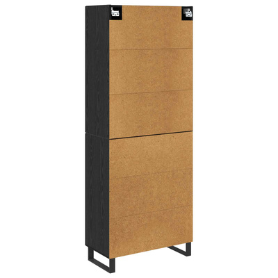 Highboard 2 szt. Czarny Dąb 69,5 x 34 x 180 cm