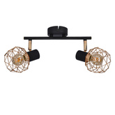 Lampa sufitowa listwa ścienna czarna klosz miedziany Acrobat 92-22202
