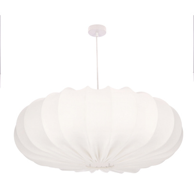 Lampa wisząca CAFEE' skandynawska - z abażurem kremowym latte 66cm - nowoczesne oświetlenie sufitowe do salonu i jadalni E27